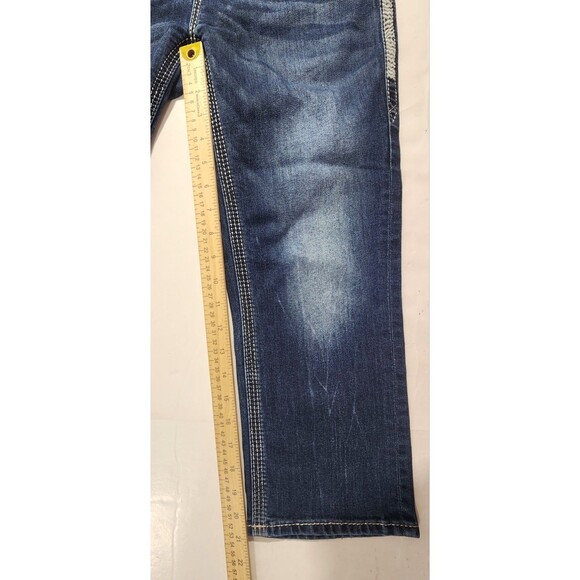 Rock Revival Stephanie Easy Capri Jeans Rhinestones Women’s Size 29 Distressed - Picture 14 of 15